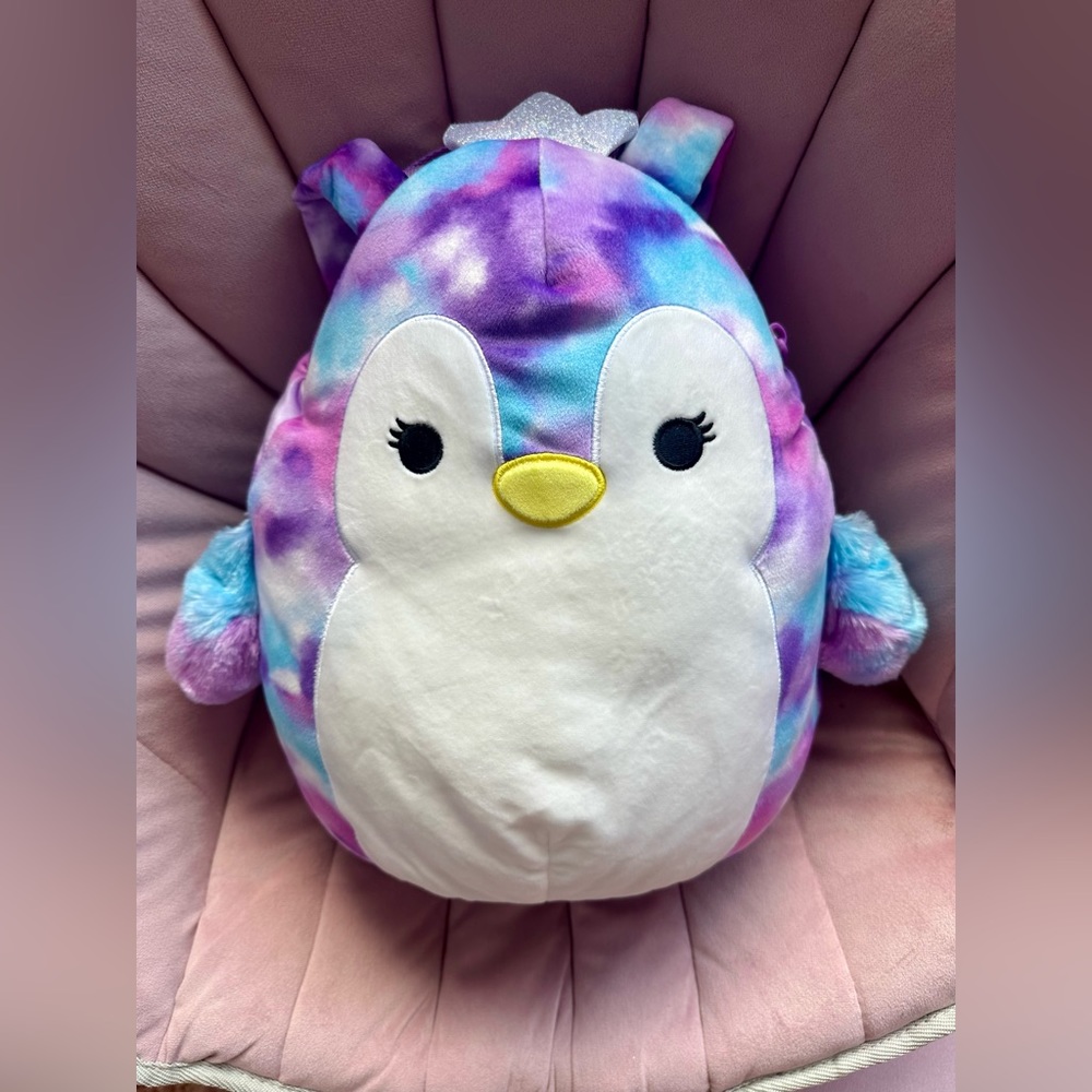 Squishmallows Kellytoy 12" Plush Doll Soft Backpack (Tomara The Penguin 12”)